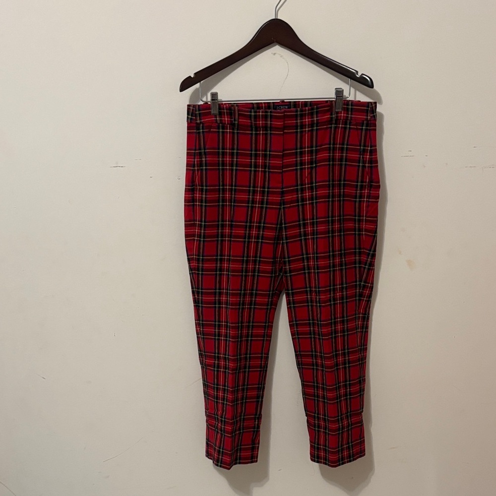 J.crew factory women’s red plaid Kallie pant
